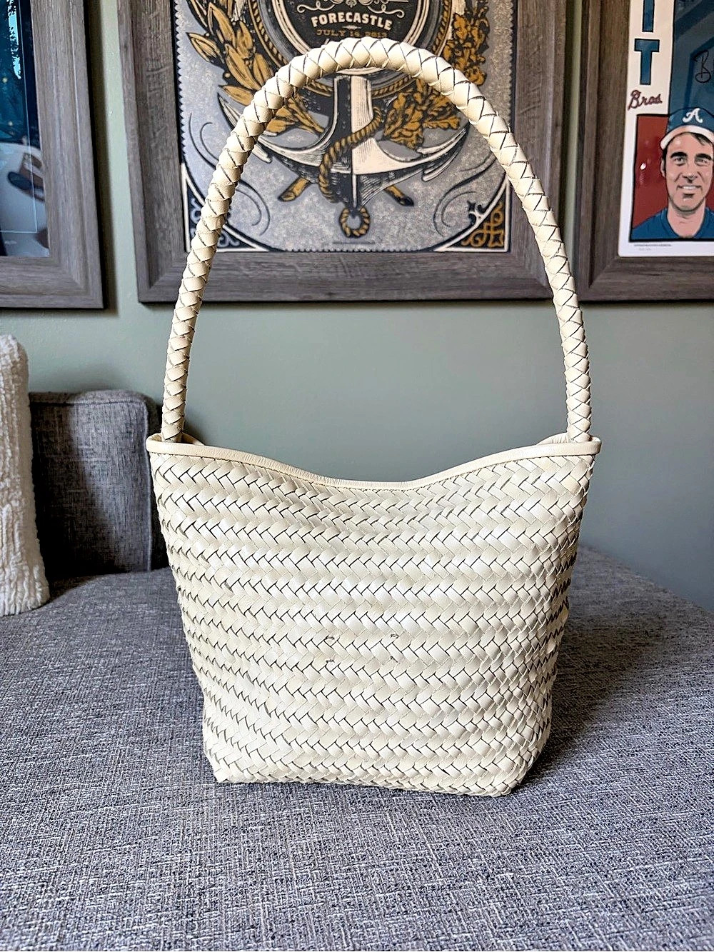 Madewell Woven Shoulder Bag in yellow Like New